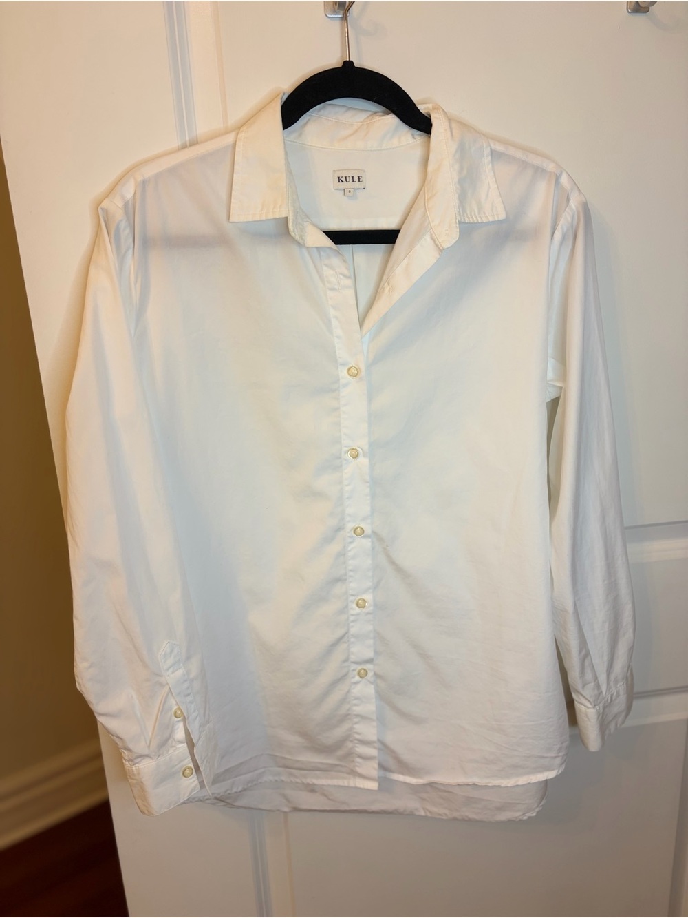 KULE White Collared Button-Front Shirt